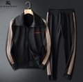 Burberry zipped up Stripe Print  jacket & Jogging Pants Burberry cheap tracksuit