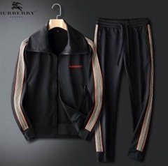          zipped up Stripe Print  jacket & Jogging Pants          cheap tracksuit