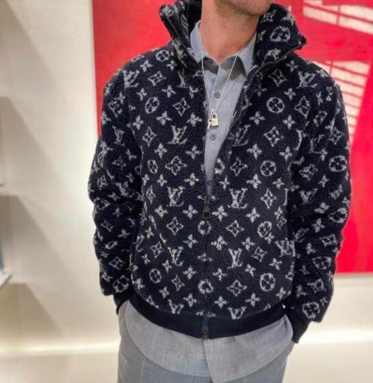 Louis Vuitton monogram jacquard fleece jacket