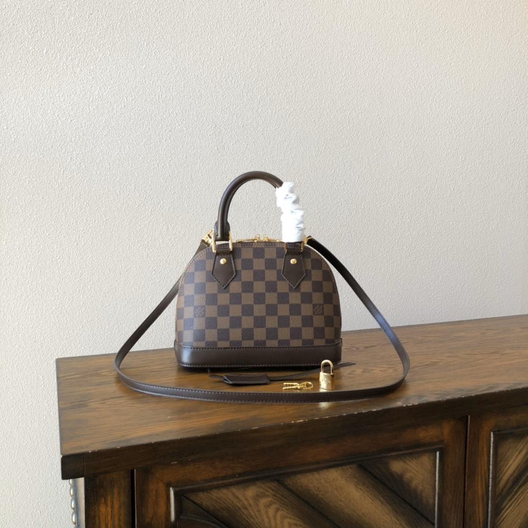 Louis Vuitton Alma BB Brown Canvas Handbags