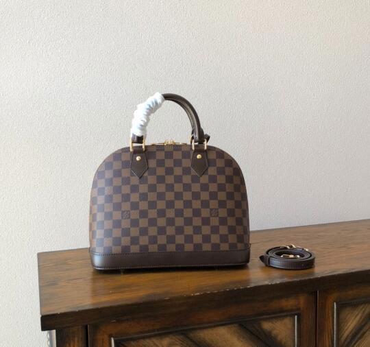 Louis Vuitton Alma BB Brown Canvas Handbags