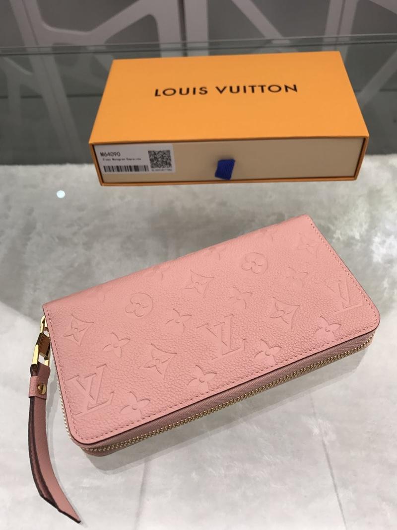 Louis Vuitton Monogram Empreinte Zippy Wallet beige