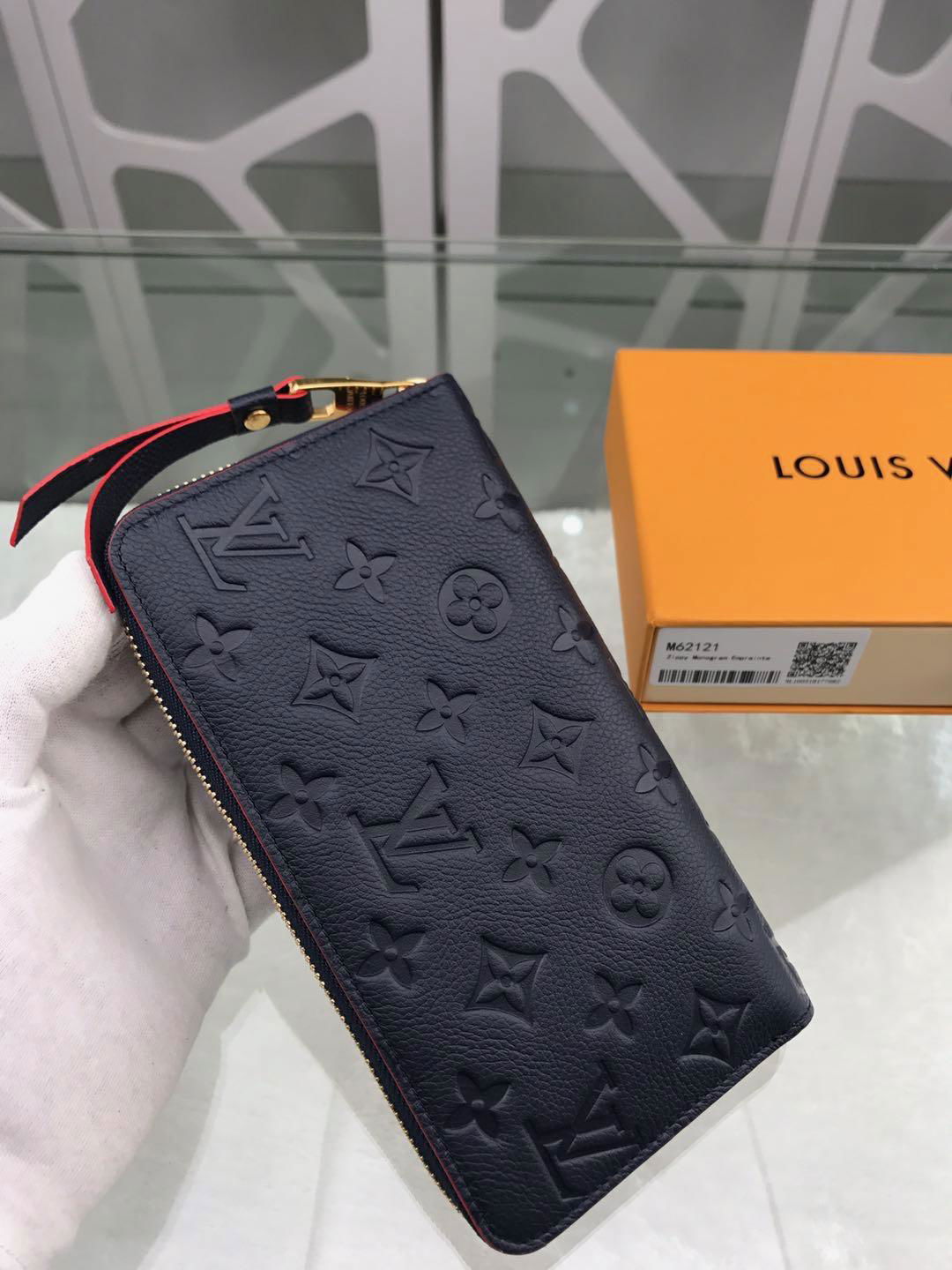 Louis Vuitton Monogram Empreinte Zippy Wallet black