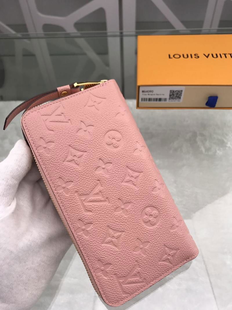 Louis Vuitton Monogram Empreinte Zippy Wallet beige