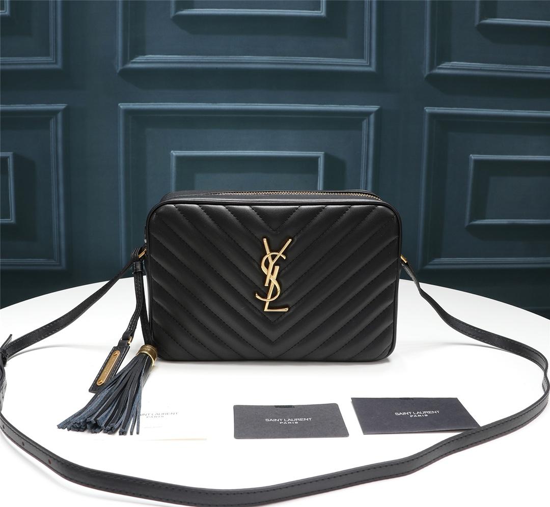 Saint Laurent Calfskin Matelasse Monogram Lou Camera Bag 