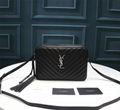 Saint Laurent Calfskin Matelasse Monogram Lou Camera Bag 