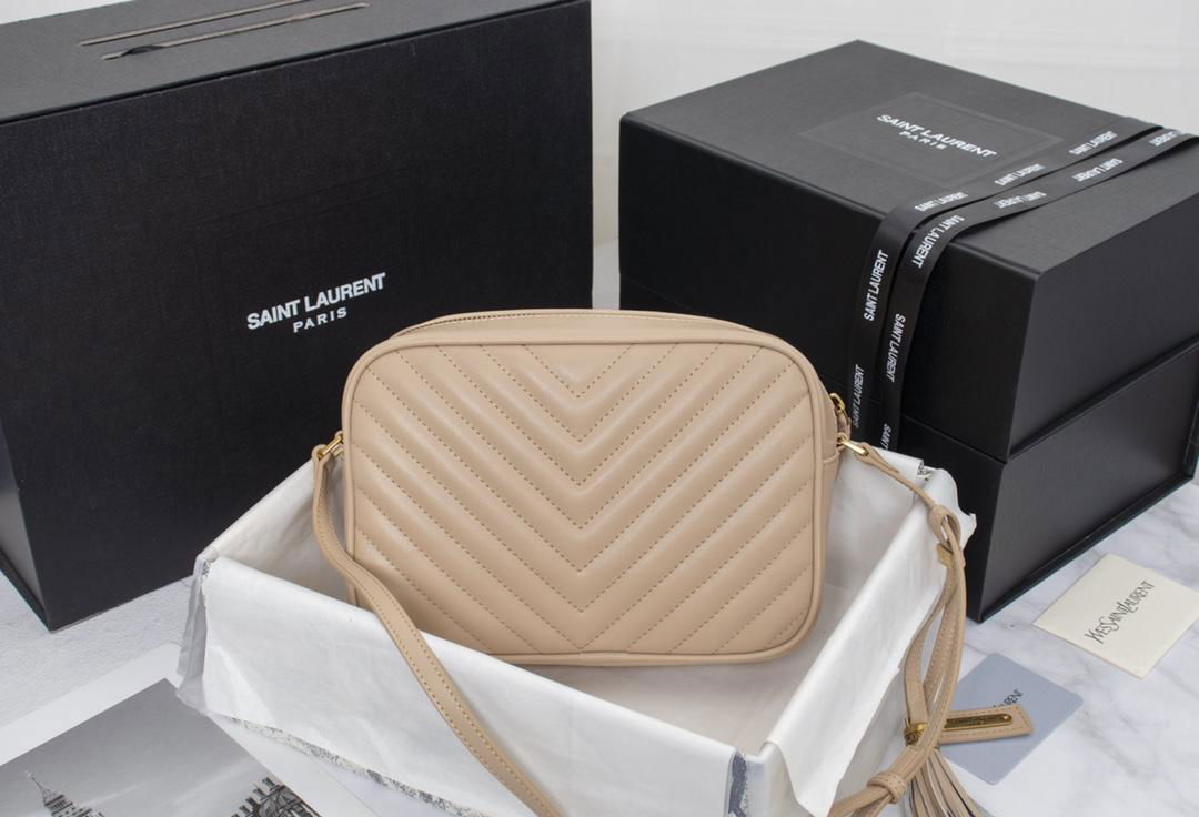 Saint Laurent Calfskin Matelasse Monogram Lou Camera Bag 