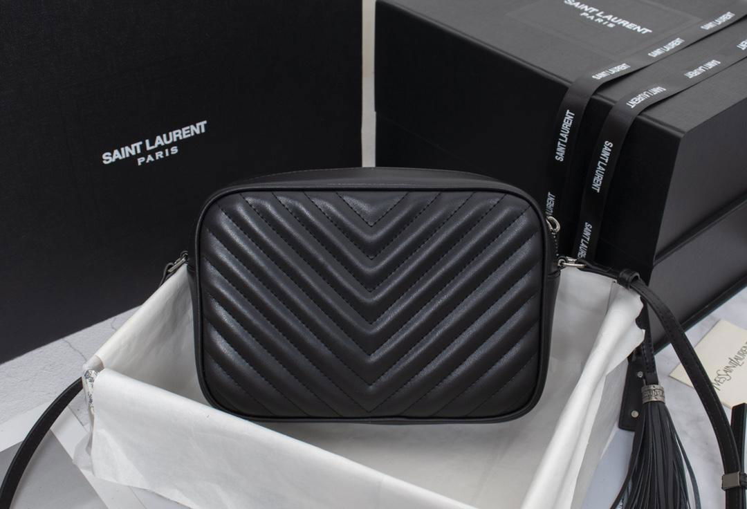 Saint Laurent Calfskin Matelasse Monogram Lou Camera Bag 