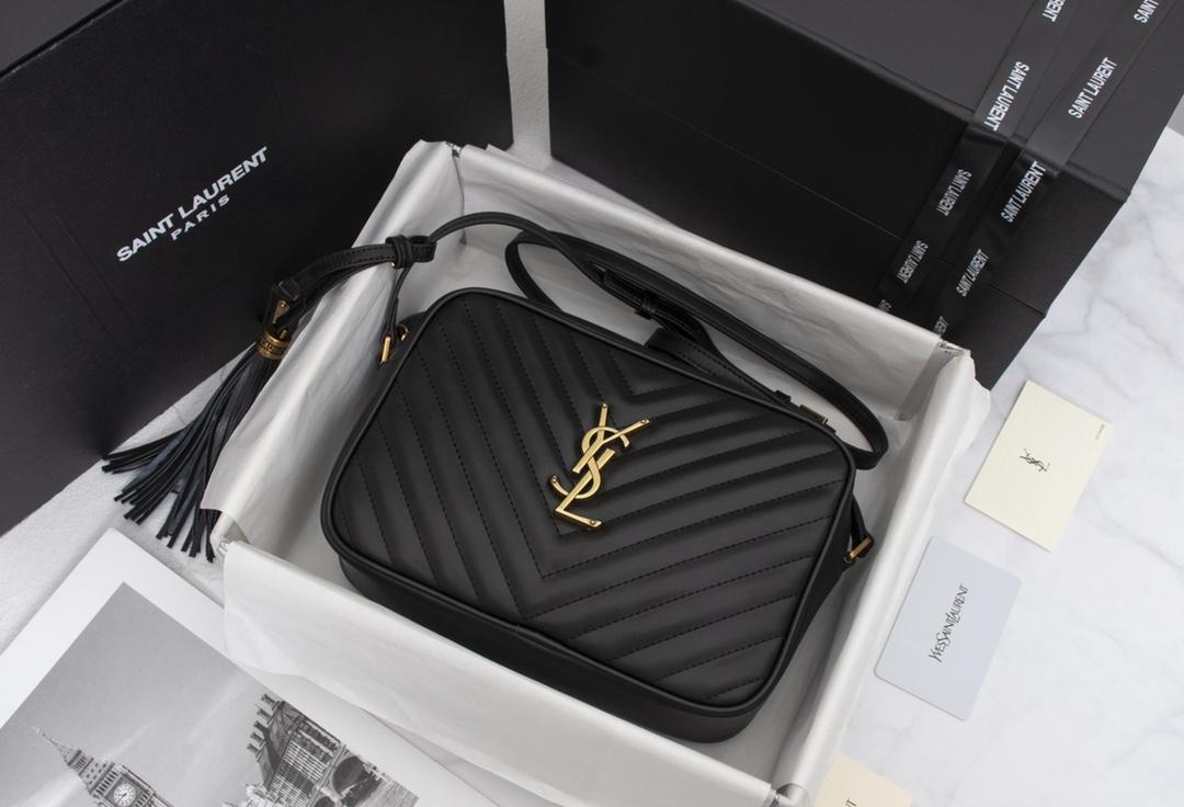 Saint Laurent Calfskin Matelasse Monogram Lou Camera Bag 