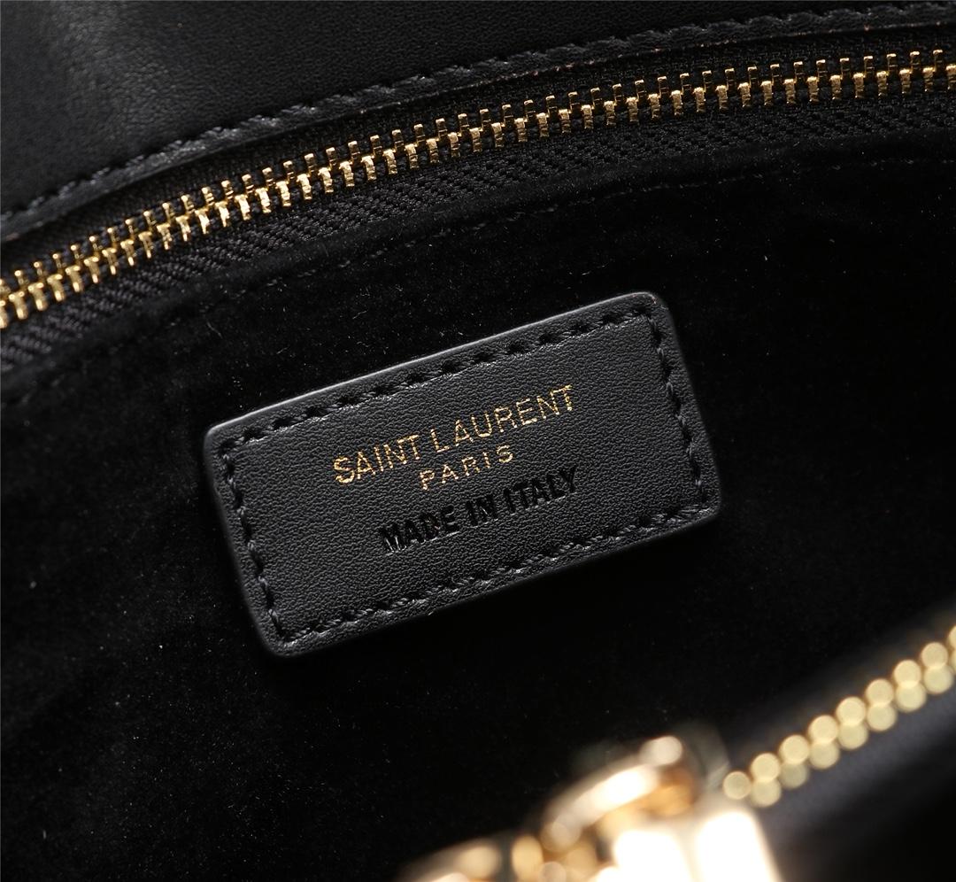 Saint Laurent Grained Calfskin Small Sac De Jour Fog 