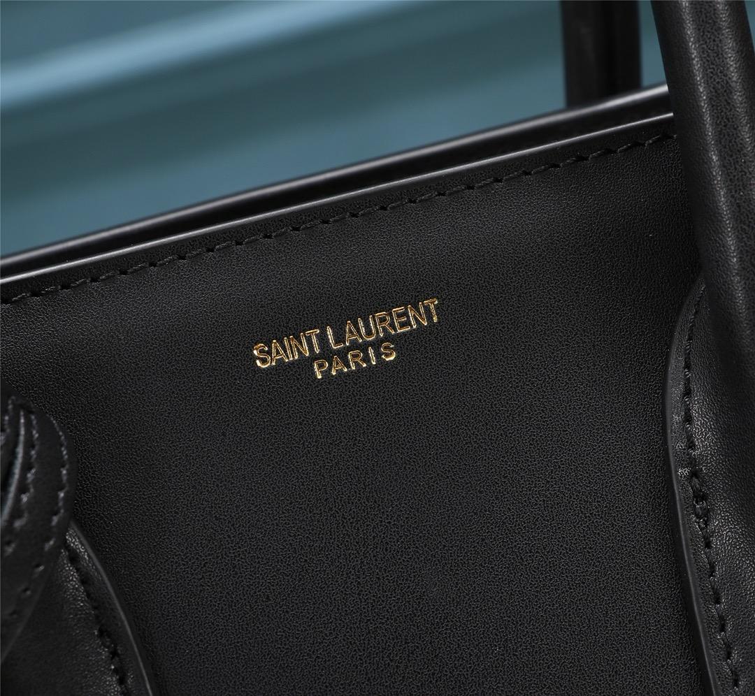 Saint Laurent Grained Calfskin Small Sac De Jour Fog 