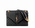 Saint Laurent Medium Tri-Quilted Matelasse Grain de Poudre Flap Shoulder Bag