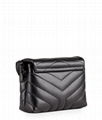 Saint Laurent Loulou Toy Matelasse Calfskin quilted leather Flap-Top Shoulder Bag Black Hardware