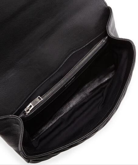 Saint Laurent College Large Quilted Leather V-Flap Shoulder Bag 2