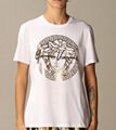 Versace metallic Medusa print T-shirt Medusa crew-neck with logo and signature