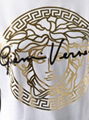 Versace metallic Medusa print T-shirt Medusa crew-neck with logo and signature