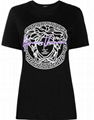 Versace metallic Medusa print T-shirt Medusa crew-neck with logo and signature