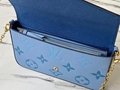               Felicie Pochette Blue Monogram leather Chain envelope bag clutch  14