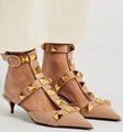           Roman Stud 50 leather pumps Lady Roman Stud Leather short heel sandals 8