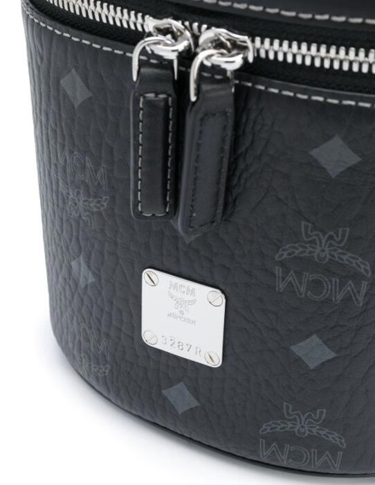 MCM logo print bucket box bag Women make up shoulder bag  2