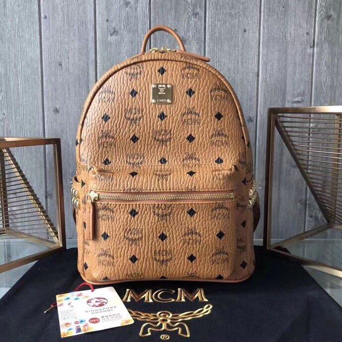 MCM Stark studded monogram backpack