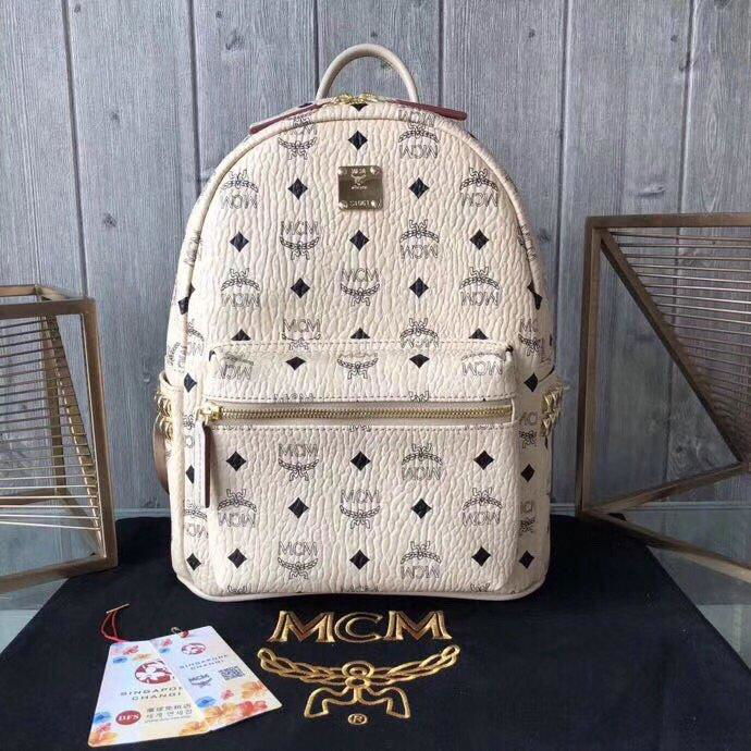 MCM Stark studded monogram backpack