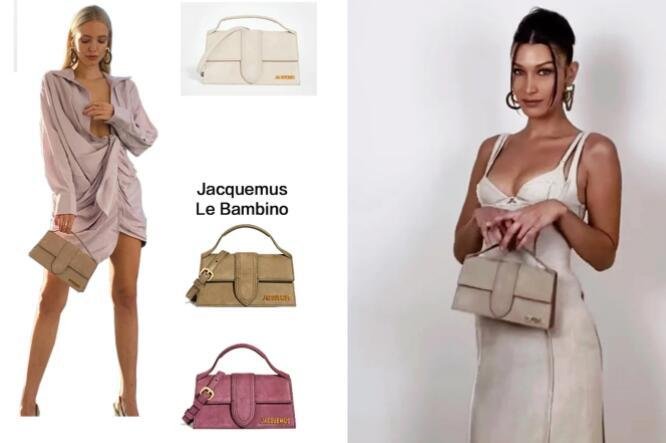 JACQUEMUS LE GRAND BAMBINO SUEDE BAG Women small tote bags 