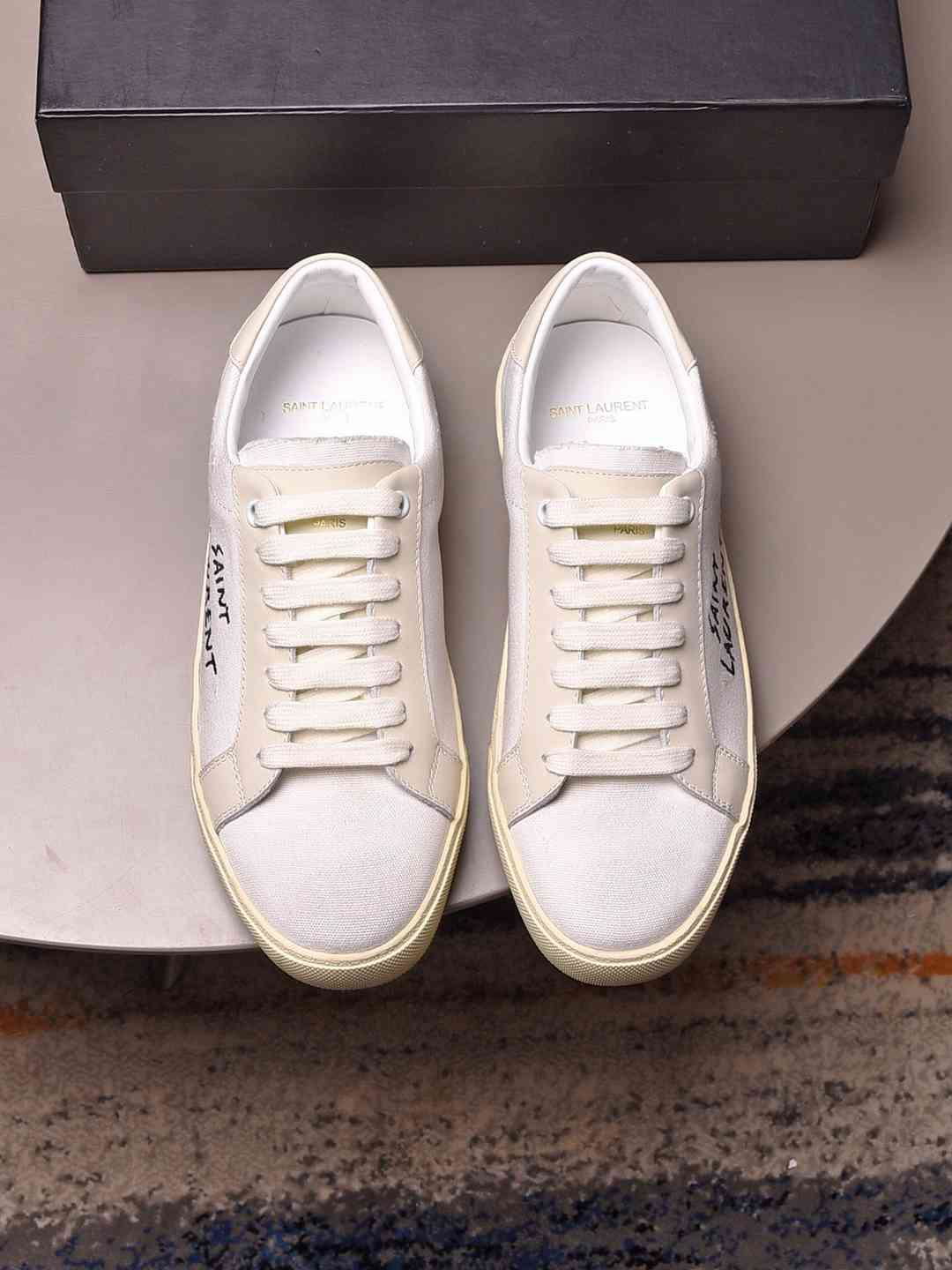 SAINT LAURENT Court Classic Embroidered Sneaker