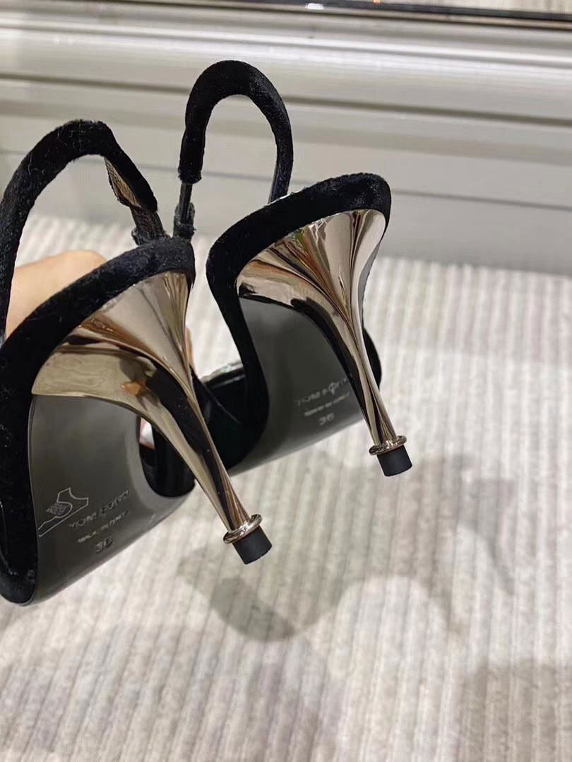 TOM FORD TF logo slingback pumps 