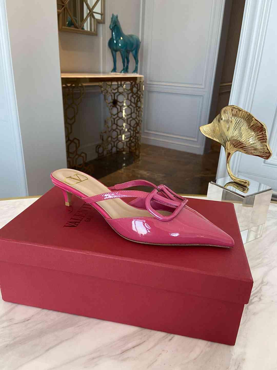 Valentino VLogo Signature Patent Leather Mule 