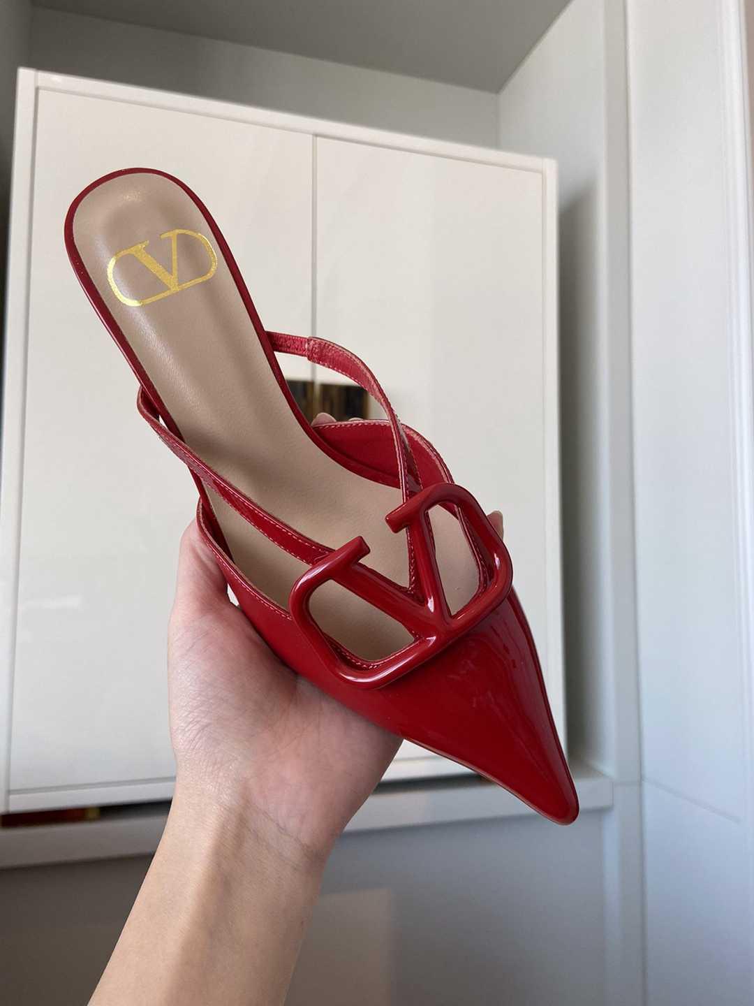 Valentino VLogo Signature Patent Leather Mule 