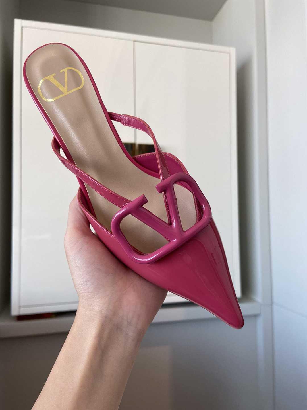 Valentino VLogo Signature Patent Leather Mule 