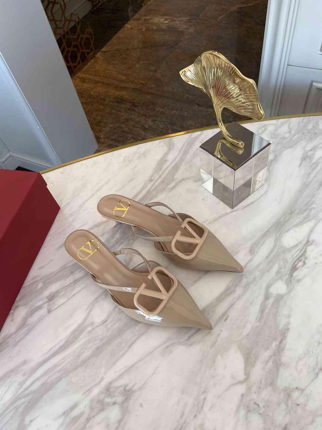 Valentino VLogo Signature Patent Leather Mule 