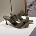 Manolo Blahnik Gable buckled sandals Women 70mm gable suede mule sandals 