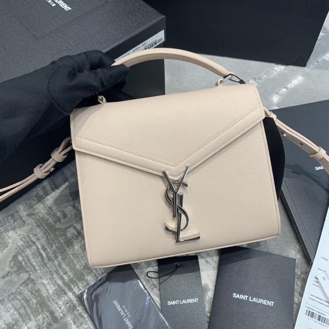 SAINT LAURENT Cassandra mini leather top handle bag 