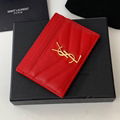 SAINT LAURENT Monogramme quilted textured-leather cardholder