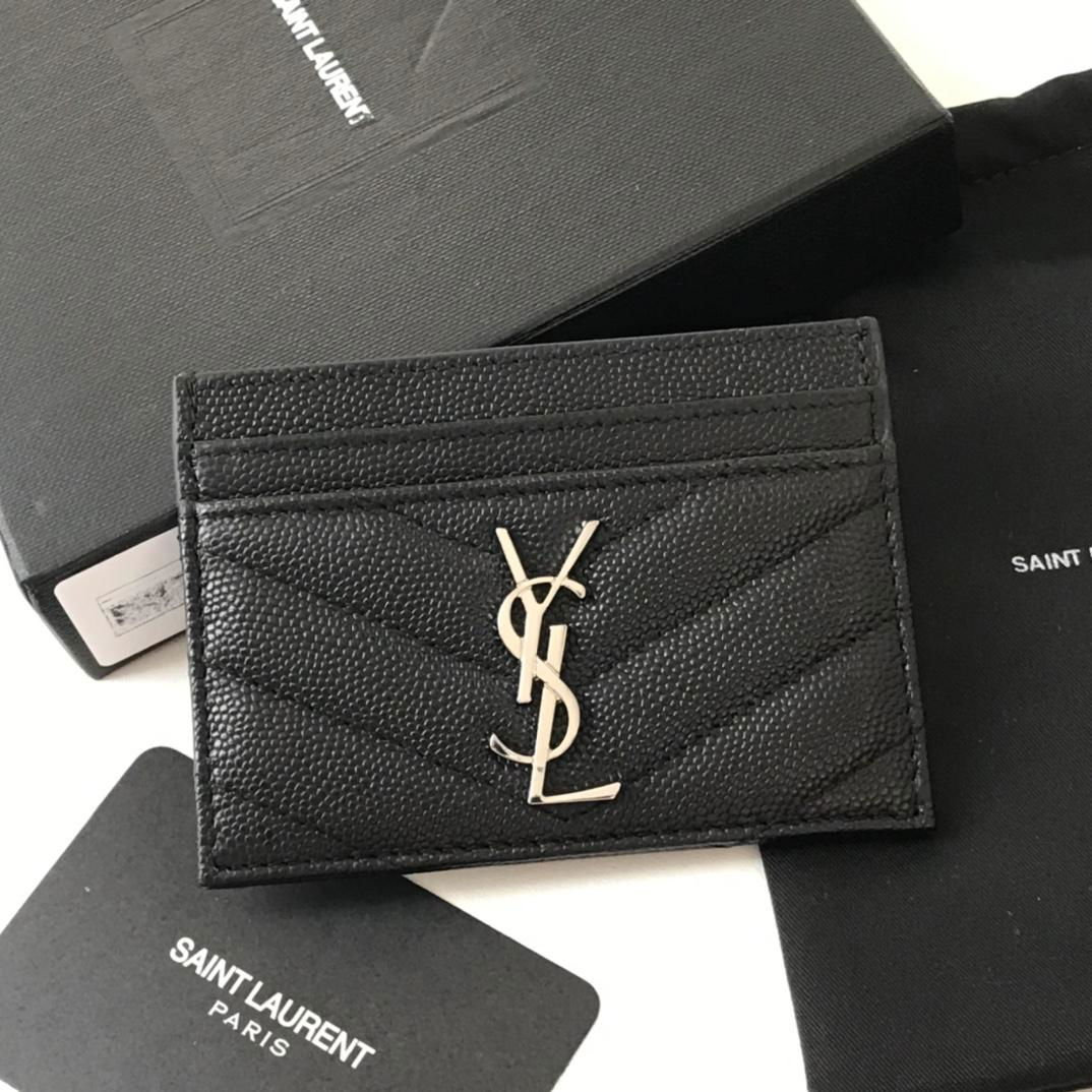 SAINT LAURENT Monogramme quilted textured-leather cardholder     card wallets 4