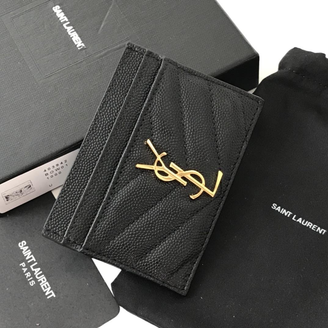 SAINT LAURENT Monogramme quilted textured-leather cardholder     card wallets