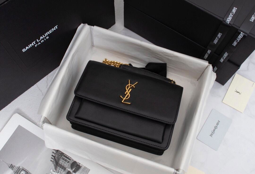 Saint Laurent black Large Sunset Shoulder Bag