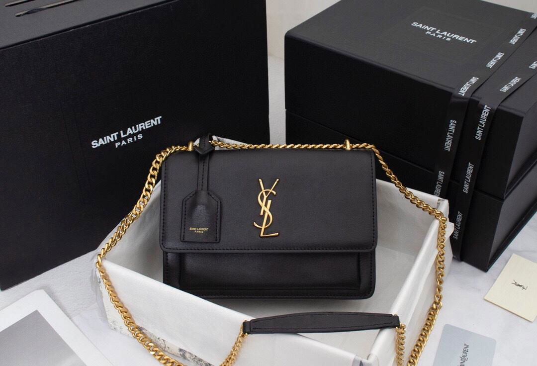 Saint Laurent black Large Sunset Shoulder Bag