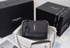 Saint Laurent black Large Sunset Shoulder Bag     crossbody bags