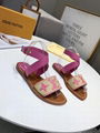 Louis Vuitton SIENNA FLAT SANDAL LV embroidered Initials strap sandals