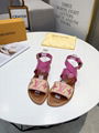 Louis Vuitton SIENNA FLAT SANDAL LV embroidered Initials strap sandals