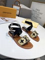 Louis Vuitton SIENNA FLAT SANDAL LV embroidered Initials strap sandals