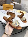 Louis Vuitton SIENNA FLAT SANDAL LV embroidered Initials strap sandals