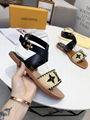Louis Vuitton SIENNA FLAT SANDAL LV embroidered Initials strap sandals