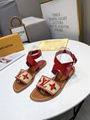 Louis Vuitton SIENNA FLAT SANDAL LV embroidered Initials strap sandals