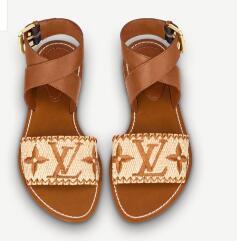               SIENNA FLAT SANDAL     mbroidered Initials strap sandals