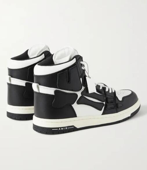 Amiri Skel Top Colour Block Leather High Top Sneakers