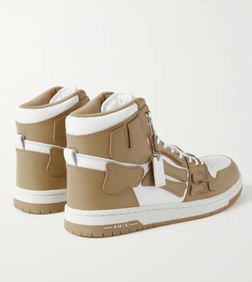 Amiri Skel Top Colour Block Leather High Top Sneakers